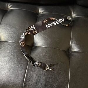 Nissan Black Lanyard Keychain